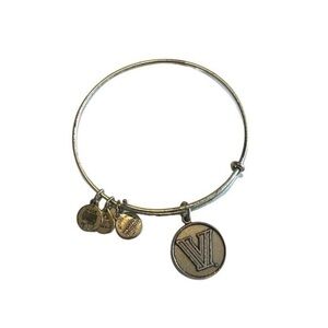 Alex and Ani Silver Initial Charm Bracelet